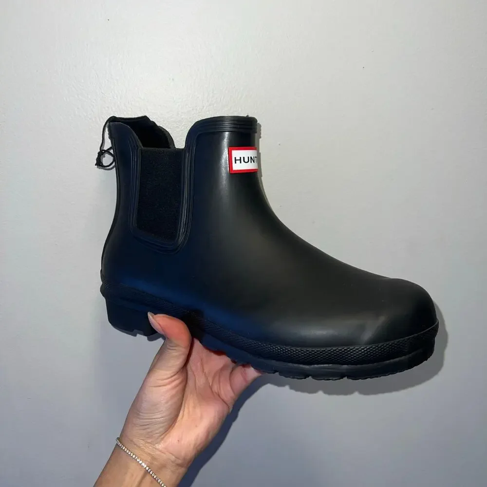 Hunter Original Chelsea Short Rain Boot Black size 10 - Picture 5 of 9